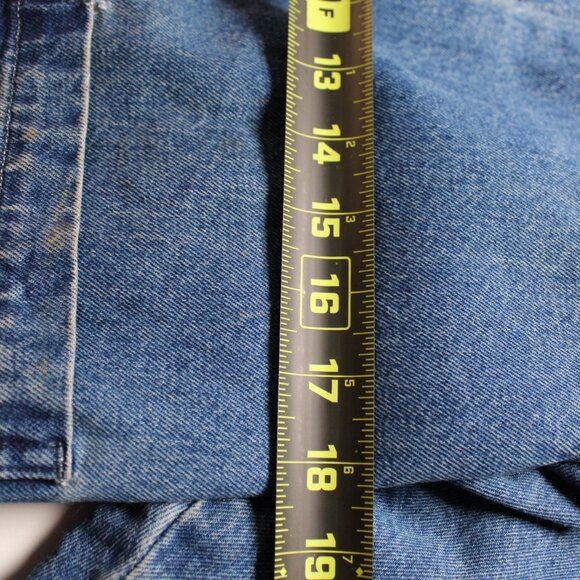 Older Brother Denim Jean Jacket Sherpa Fleece Lined Blue Trucker Coat Warm Cozy - Picture 9 of 12